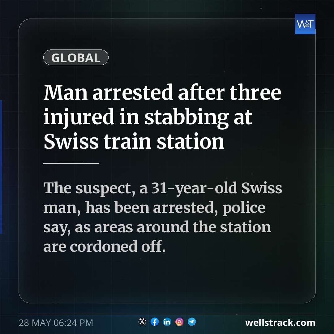 Man arrested after three injured in stabbing at Swiss train station — WellsTrack