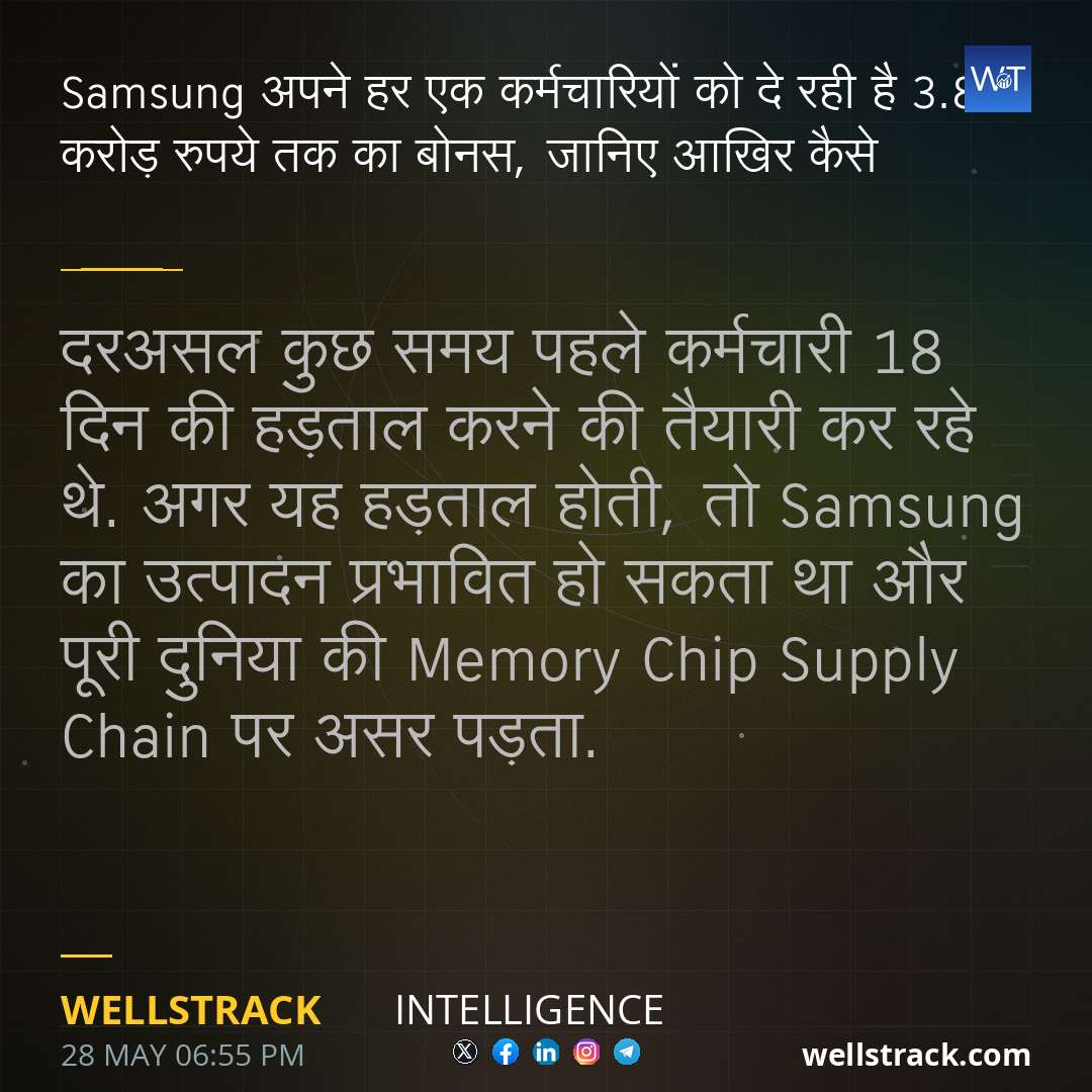 Samsung अपने हर एक कर्मचारियों को दे रही है 3.82 करोड़ रुपये तक का बोनस, जानिए आखिर कैसे — WellsTrack