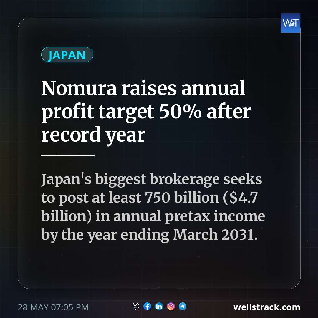 Nomura raises annual profit target 50% after record year — WellsTrack