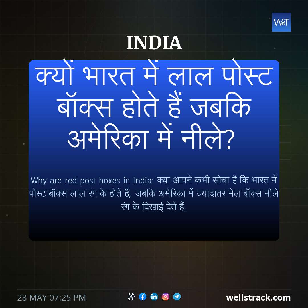 क्‍यों भारत में लाल पोस्‍ट बॉक्‍स होते हैं जबकि अमेरिका में नीले? — WellsTrack