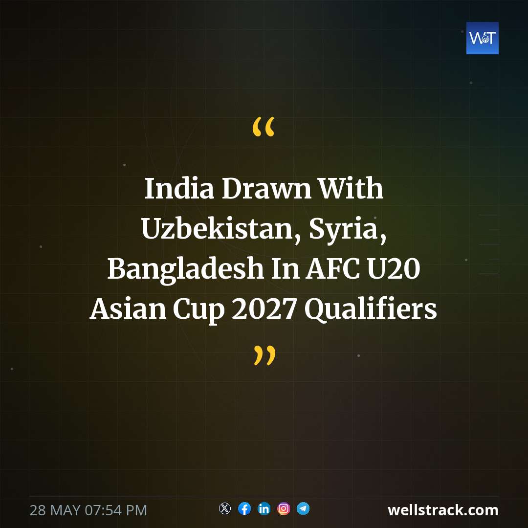 India Drawn With Uzbekistan, Syria, Bangladesh In AFC U20 Asian Cup 2027 Qualifiers — WellsTrack