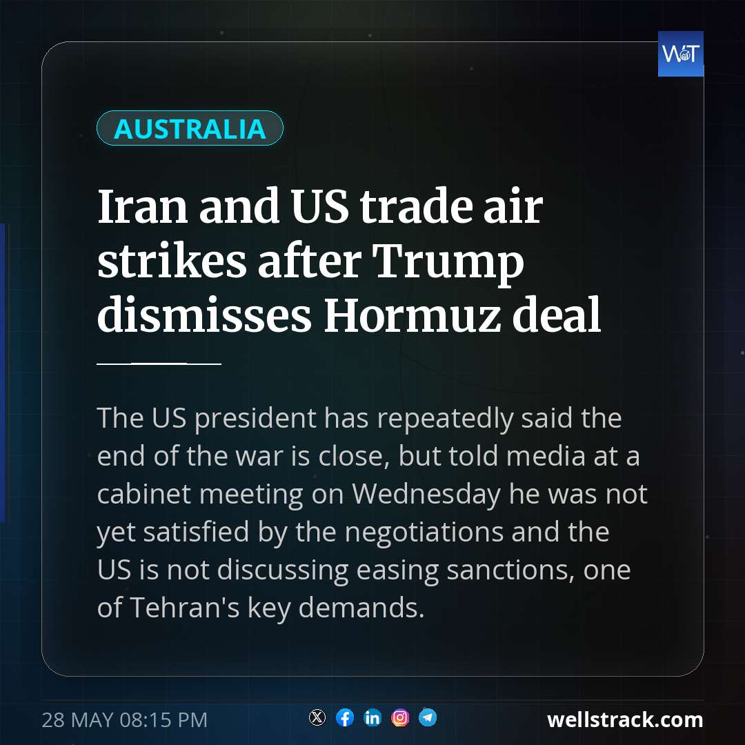 Iran and US trade air strikes after Trump dismisses Hormuz deal — WellsTrack