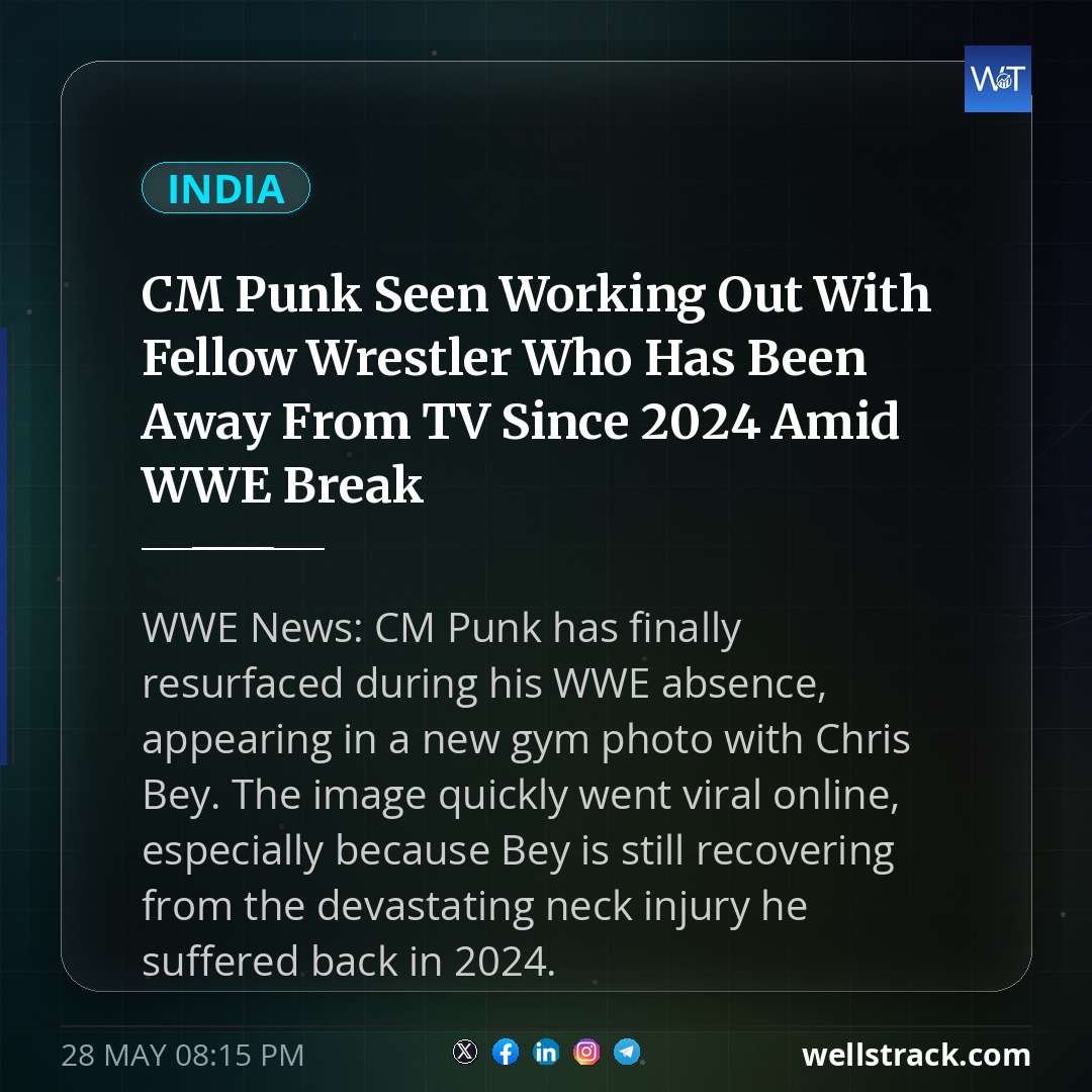 CM Punk Seen Working Out With Fellow Wrestler Who Has Been Away From TV Since 2024 Amid WWE Break — WellsTrack