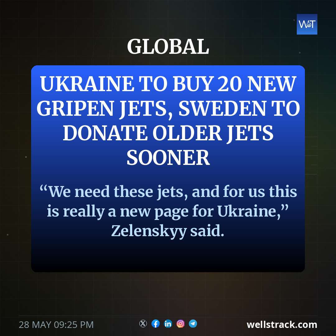 Ukraine to buy 20 new Gripen jets, Sweden to donate older jets sooner — WellsTrack