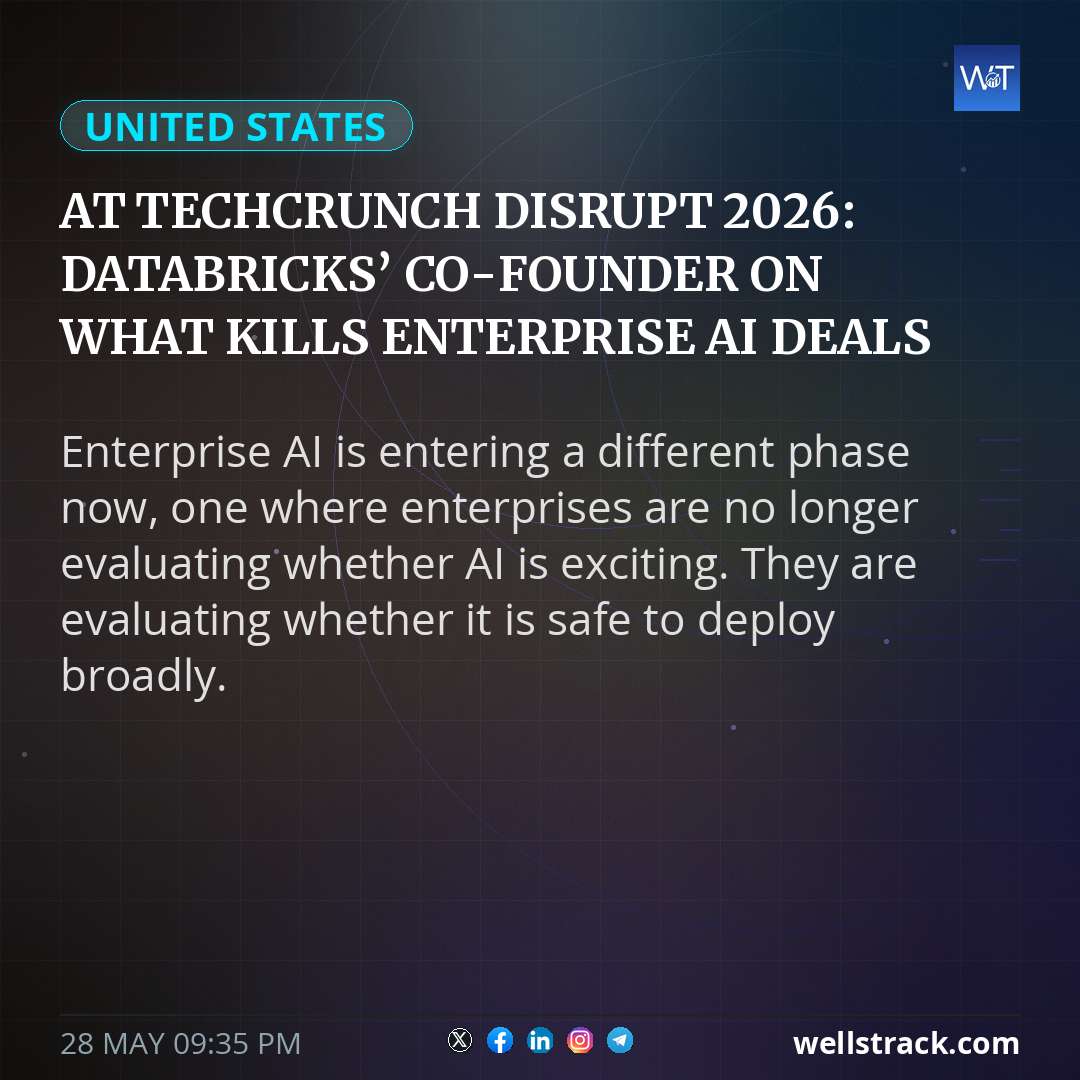 At TechCrunch Disrupt 2026: Databricks’ co-founder on what kills enterprise AI deals — WellsTrack