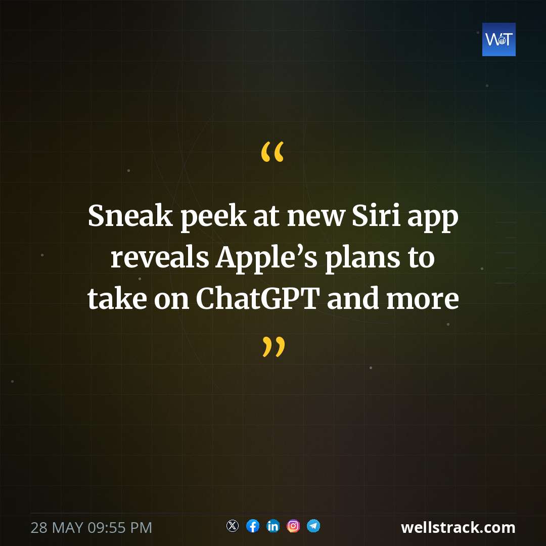 Sneak peek at new Siri app reveals Apple’s plans to take on ChatGPT and more — WellsTrack