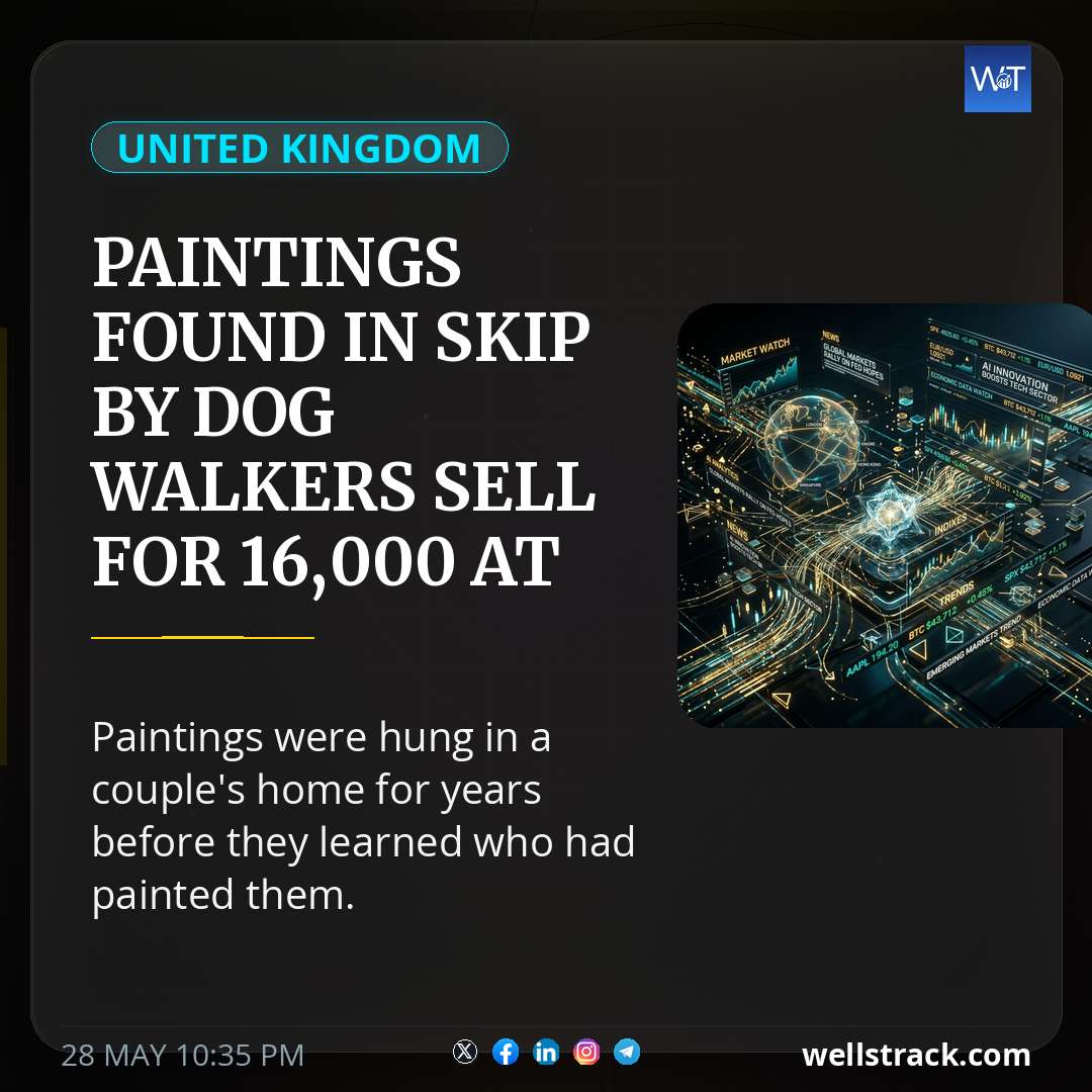 Paintings found in skip by dog walkers sell for £16,000 at auction — WellsTrack