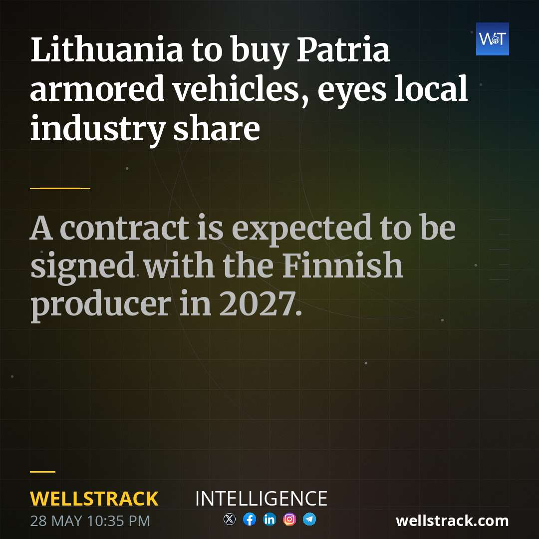Lithuania to buy Patria armored vehicles, eyes local industry share — WellsTrack