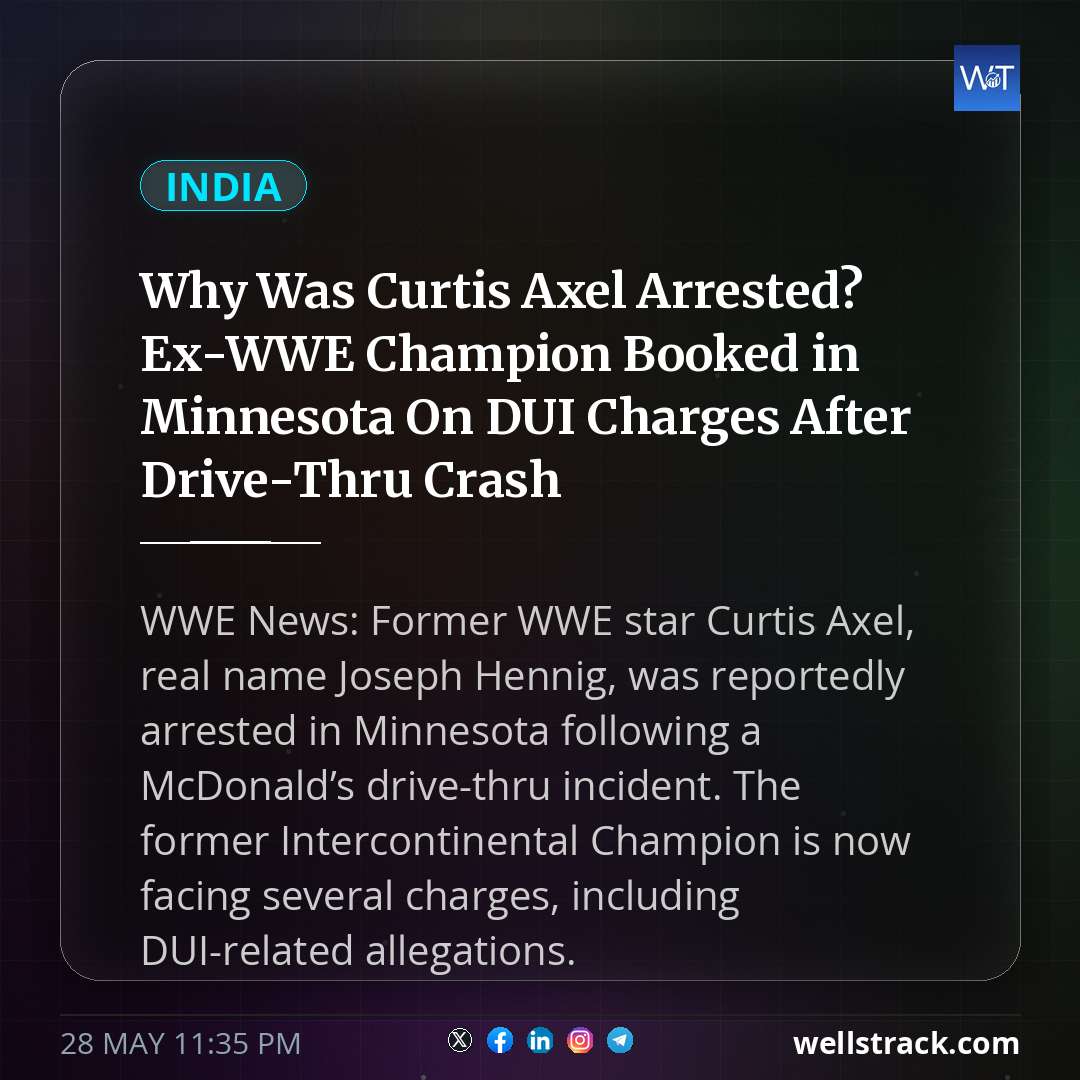 Why Was Curtis Axel Arrested? Ex-WWE Champion Booked in Minnesota On DUI Charges After Drive-Thru Crash — WellsTrack