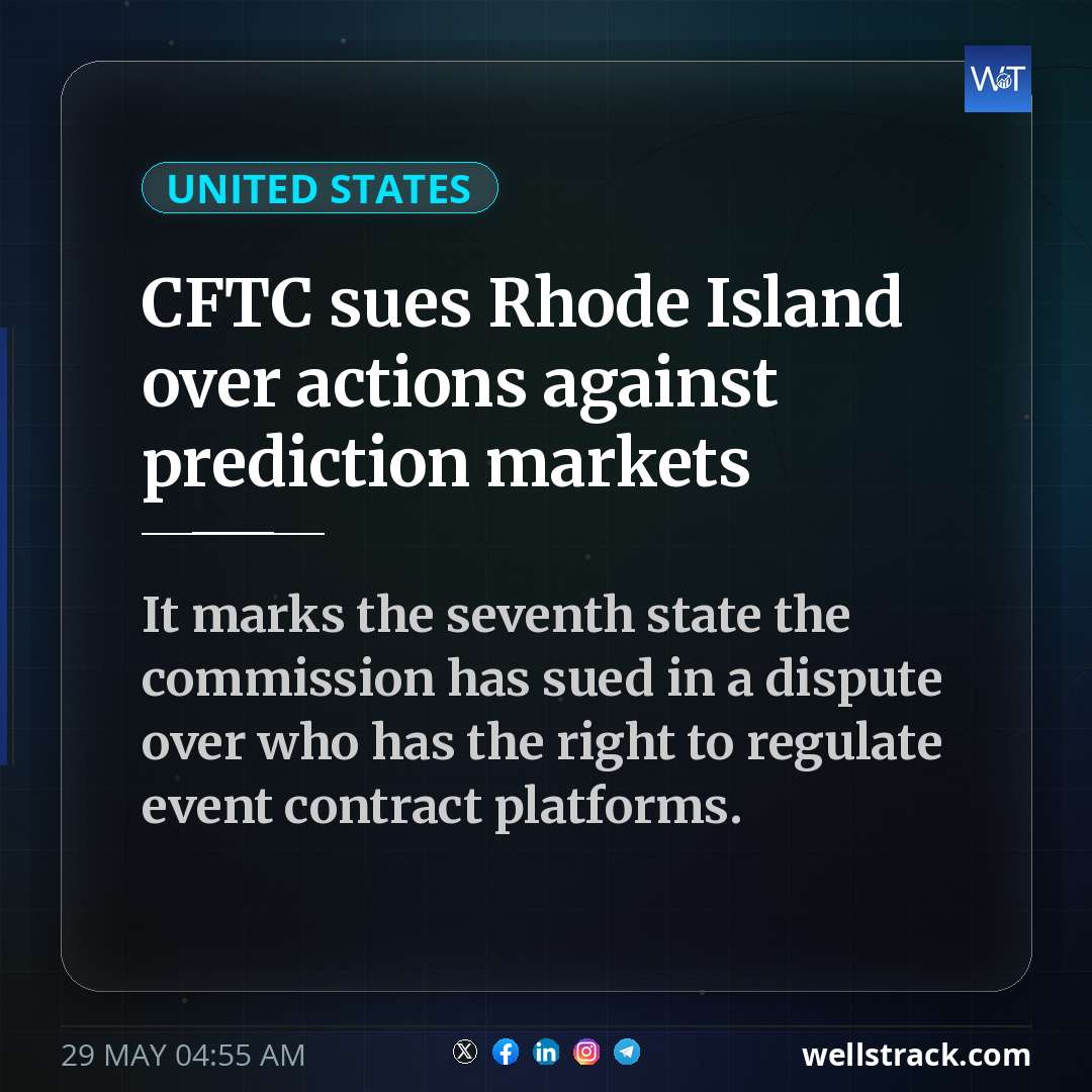 CFTC sues Rhode Island over actions against prediction markets — WellsTrack