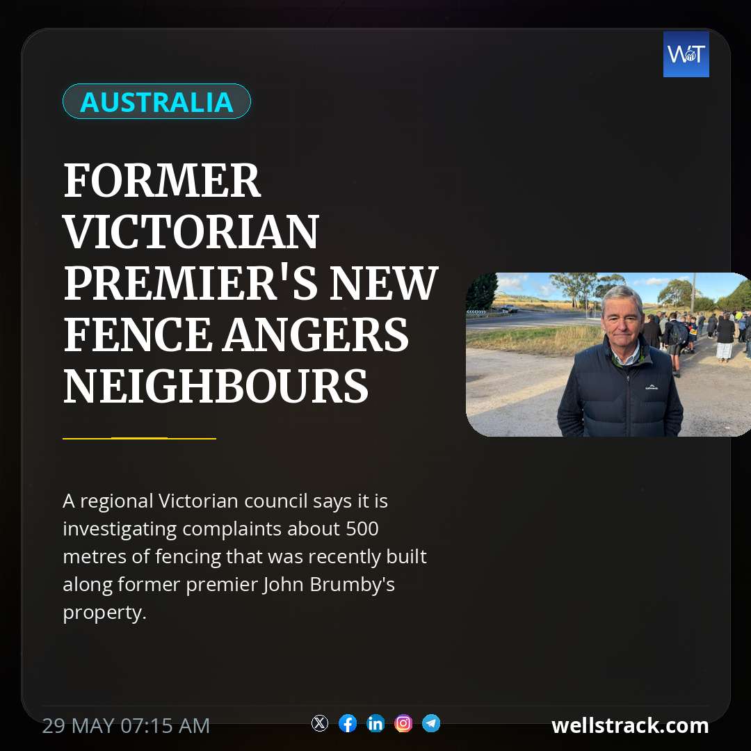Former Victorian premier's new fence angers neighbours — WellsTrack