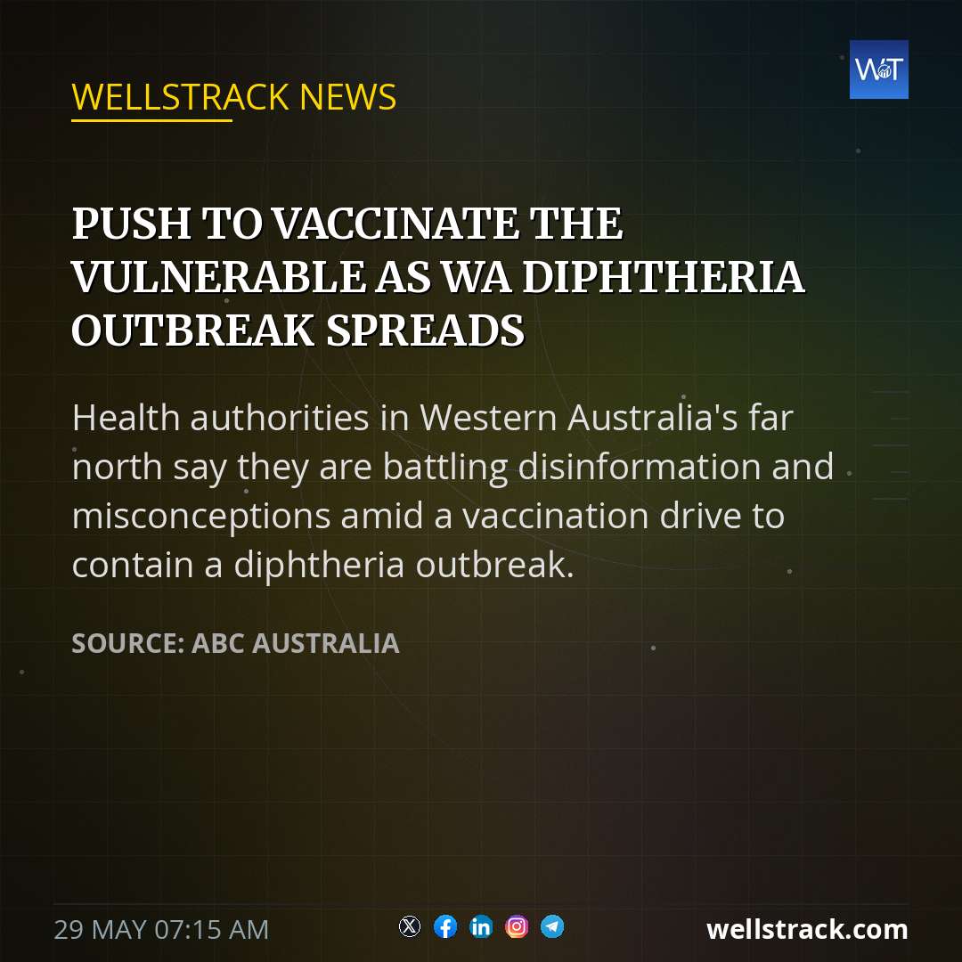 Push to vaccinate the vulnerable as WA diphtheria outbreak spreads — WellsTrack