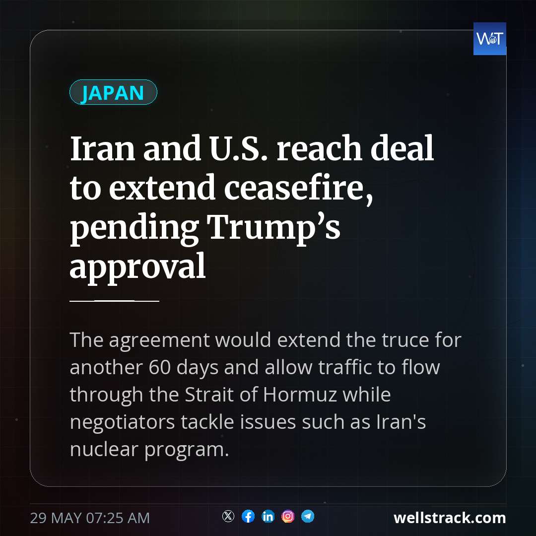 Iran and U.S. reach deal to extend ceasefire, pending Trump’s approval — WellsTrack
