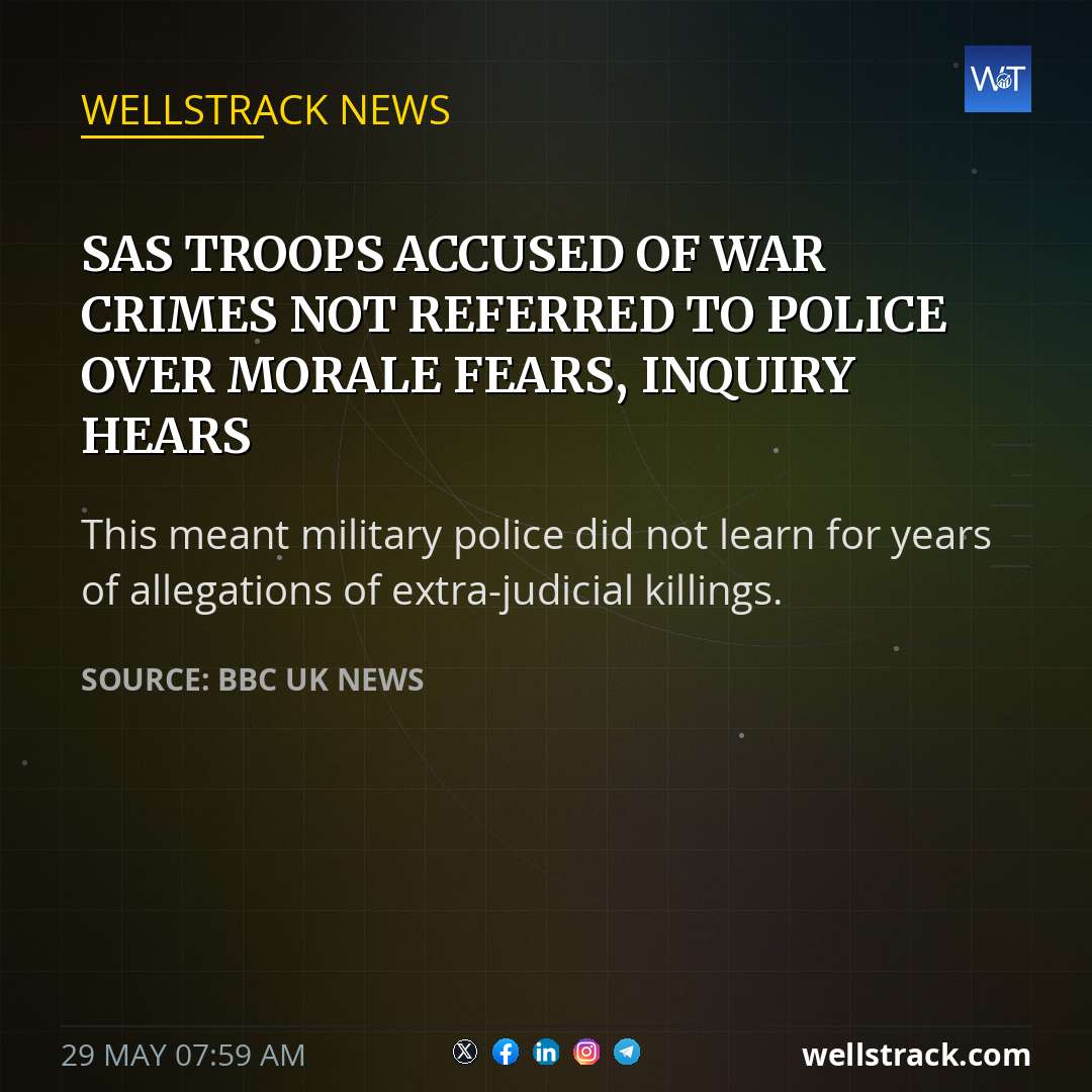 SAS troops accused of war crimes not referred to police over morale fears, inquiry hears — WellsTrack