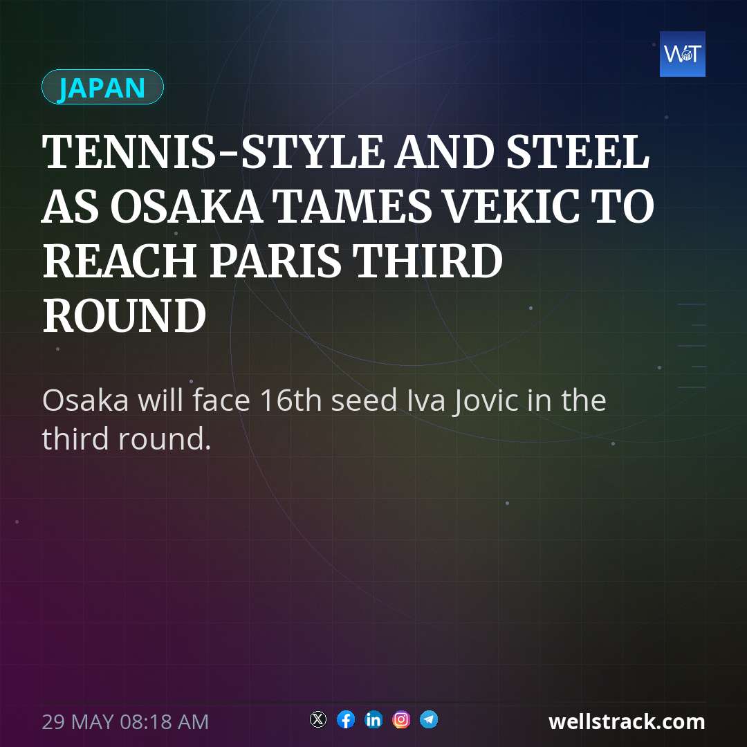 Tennis-Style and steel as Osaka tames Vekic to reach Paris third round — WellsTrack