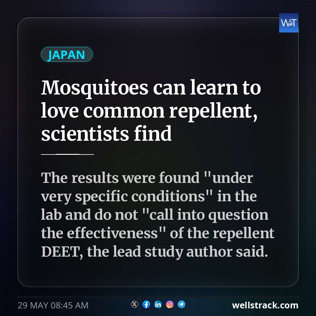 Mosquitoes can learn to love common repellent, scientists find — WellsTrack