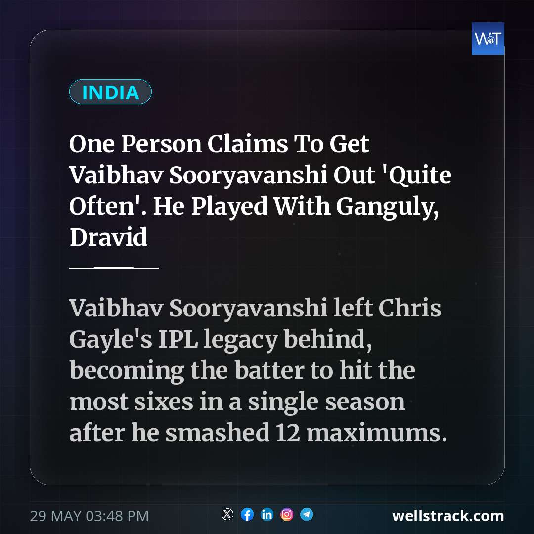 One Person Claims To Get Vaibhav Sooryavanshi Out 'Quite Often'. He Played With Ganguly, Dravid — WellsTrack