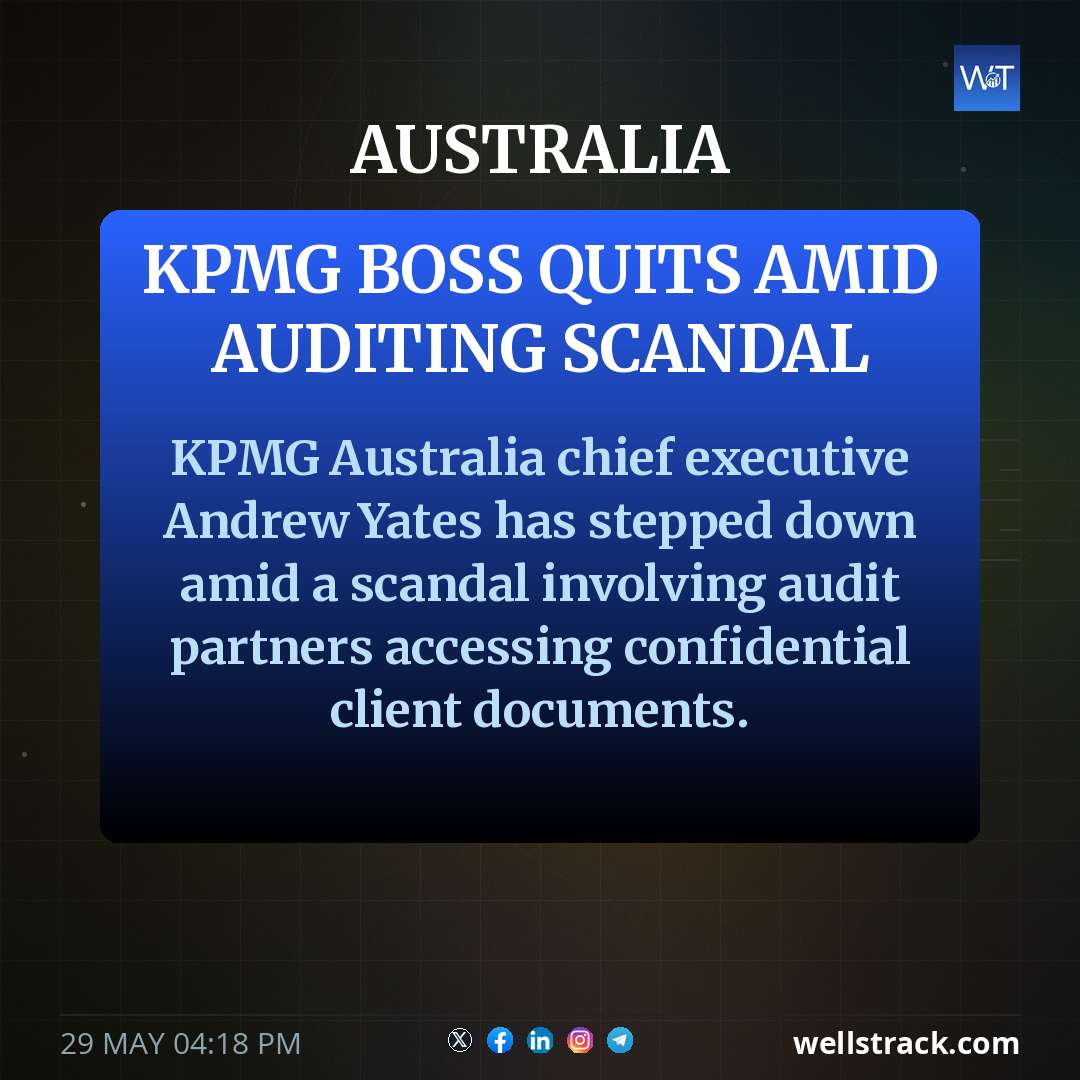 KPMG boss quits amid auditing scandal — WellsTrack