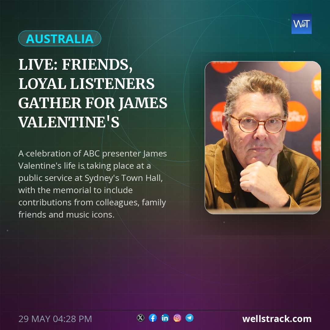 Live: Friends, loyal listeners gather for James Valentine's public memorial — WellsTrack