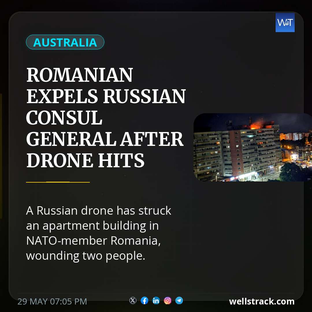 Romanian expels Russian consul general after drone hits building, wounding two — WellsTrack