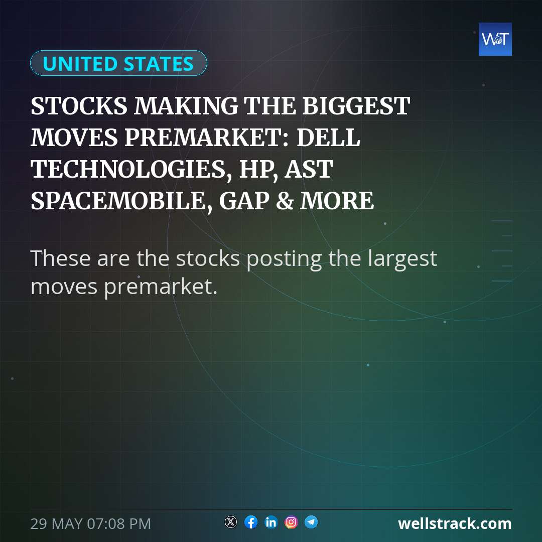 Stocks making the biggest moves premarket: Dell Technologies, HP, AST SpaceMobile, Gap & more — WellsTrack