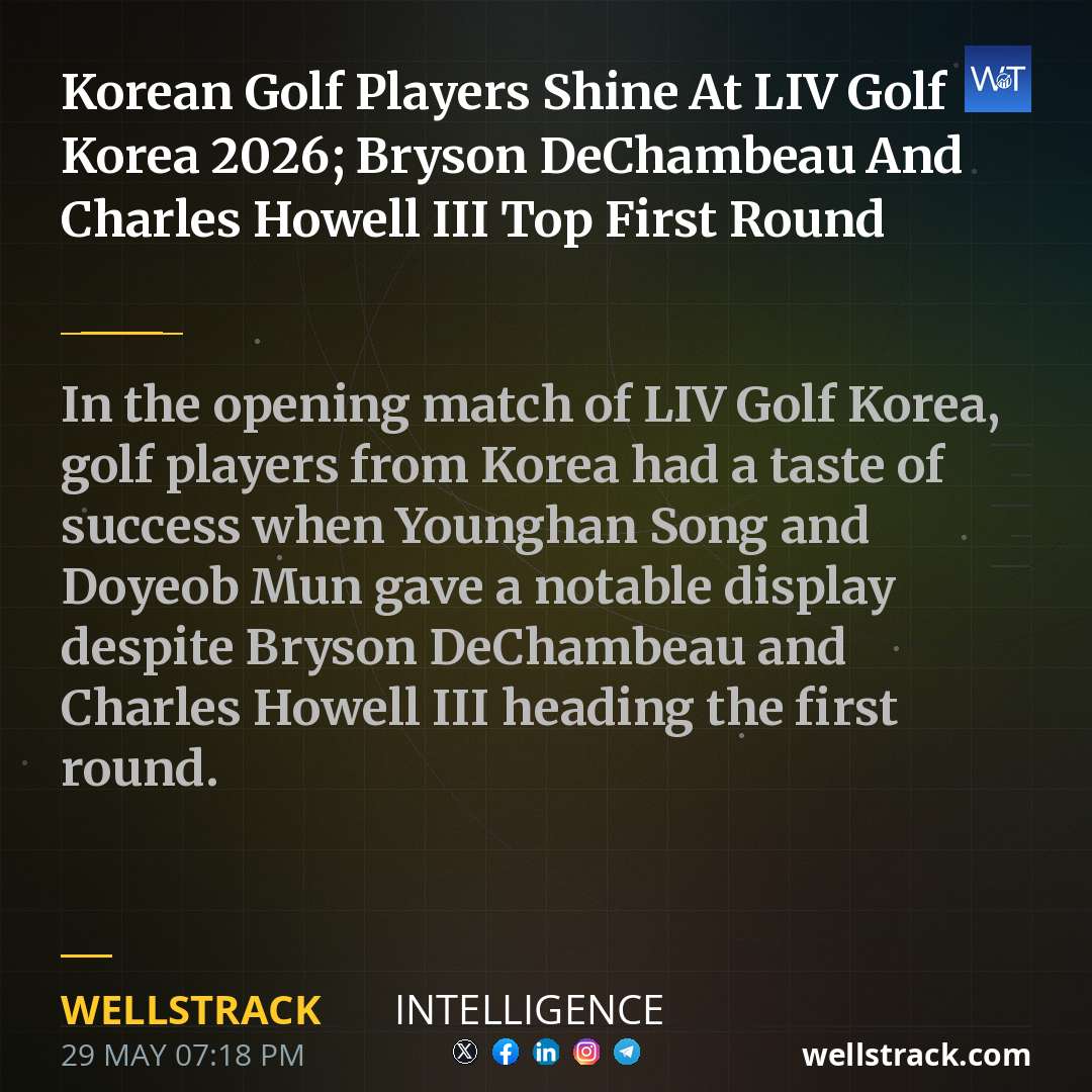 Korean Golf Players Shine At LIV Golf Korea 2026; Bryson DeChambeau And Charles Howell III Top First Round — WellsTrack