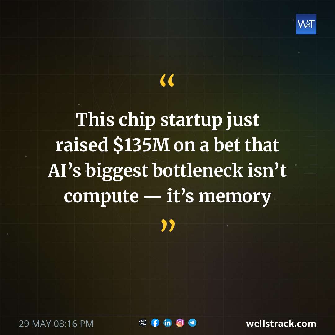 This chip startup just raised $135M on a bet that AI’s biggest bottleneck isn’t compute — it’s memory — WellsTrack