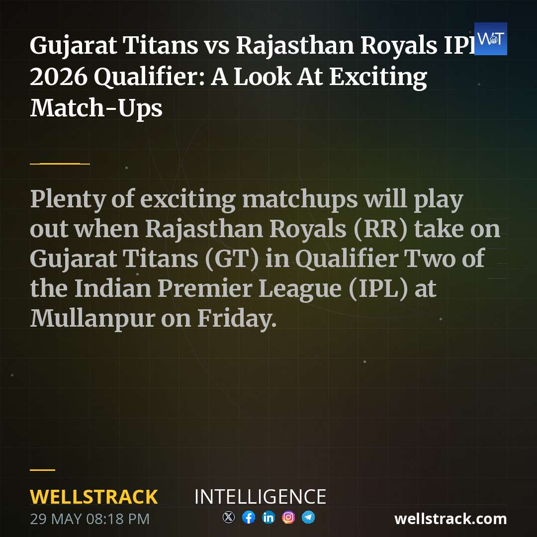 Gujarat Titans vs Rajasthan Royals IPL 2026 Qualifier: A Look At Exciting Match-Ups — WellsTrack