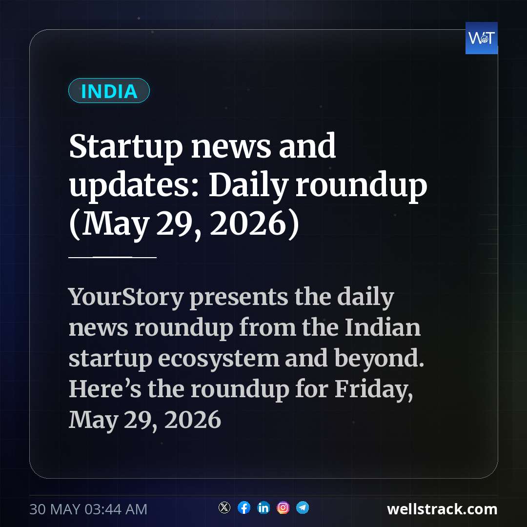 Startup news and updates: Daily roundup (May 29, 2026) — WellsTrack
