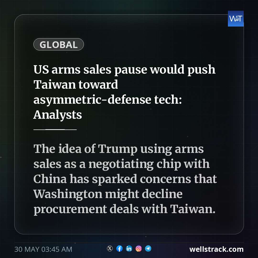 US arms sales pause would push Taiwan toward asymmetric-defense tech: Analysts — WellsTrack