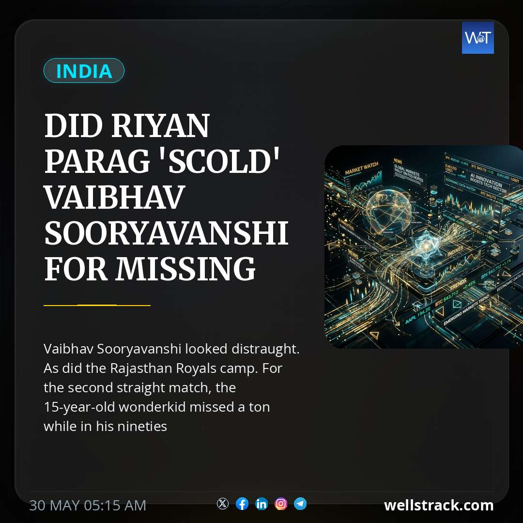 Did Riyan Parag 'Scold' Vaibhav Sooryavanshi For Missing Century In IPL 2026 Qualifier 2? Internet On Overdrive — WellsTrack