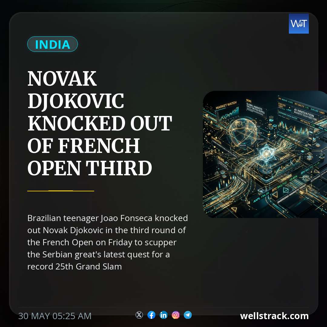 Novak Djokovic Knocked Out Of French Open Third Round By Brazil Teenager Joao Fonseca — WellsTrack
