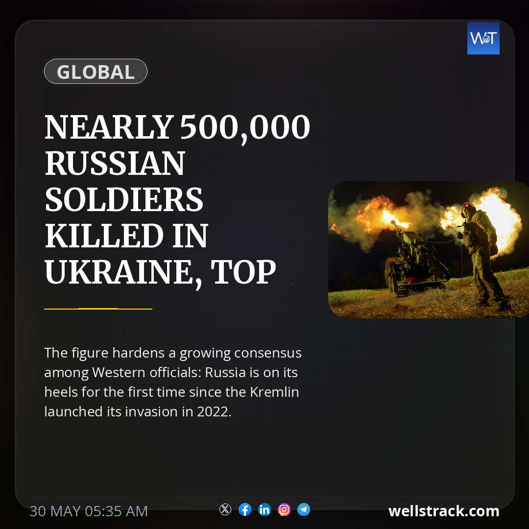 Nearly 500,000 Russian soldiers killed in Ukraine, top UK intel chief says — WellsTrack