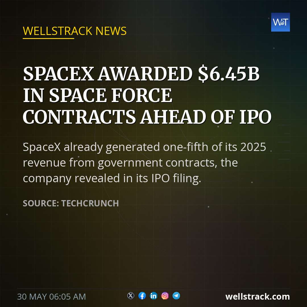 SpaceX awarded $6.45B in Space Force contracts ahead of IPO — WellsTrack