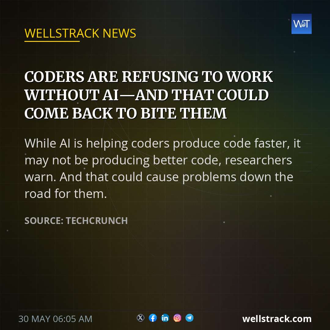 Coders are refusing to work without AI — and that could come back to bite them — WellsTrack