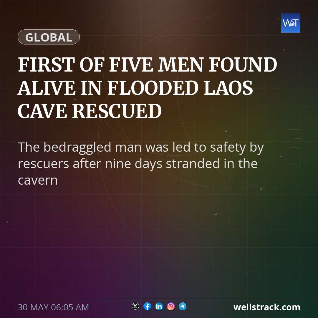 First of five men found alive in flooded Laos cave rescued — WellsTrack