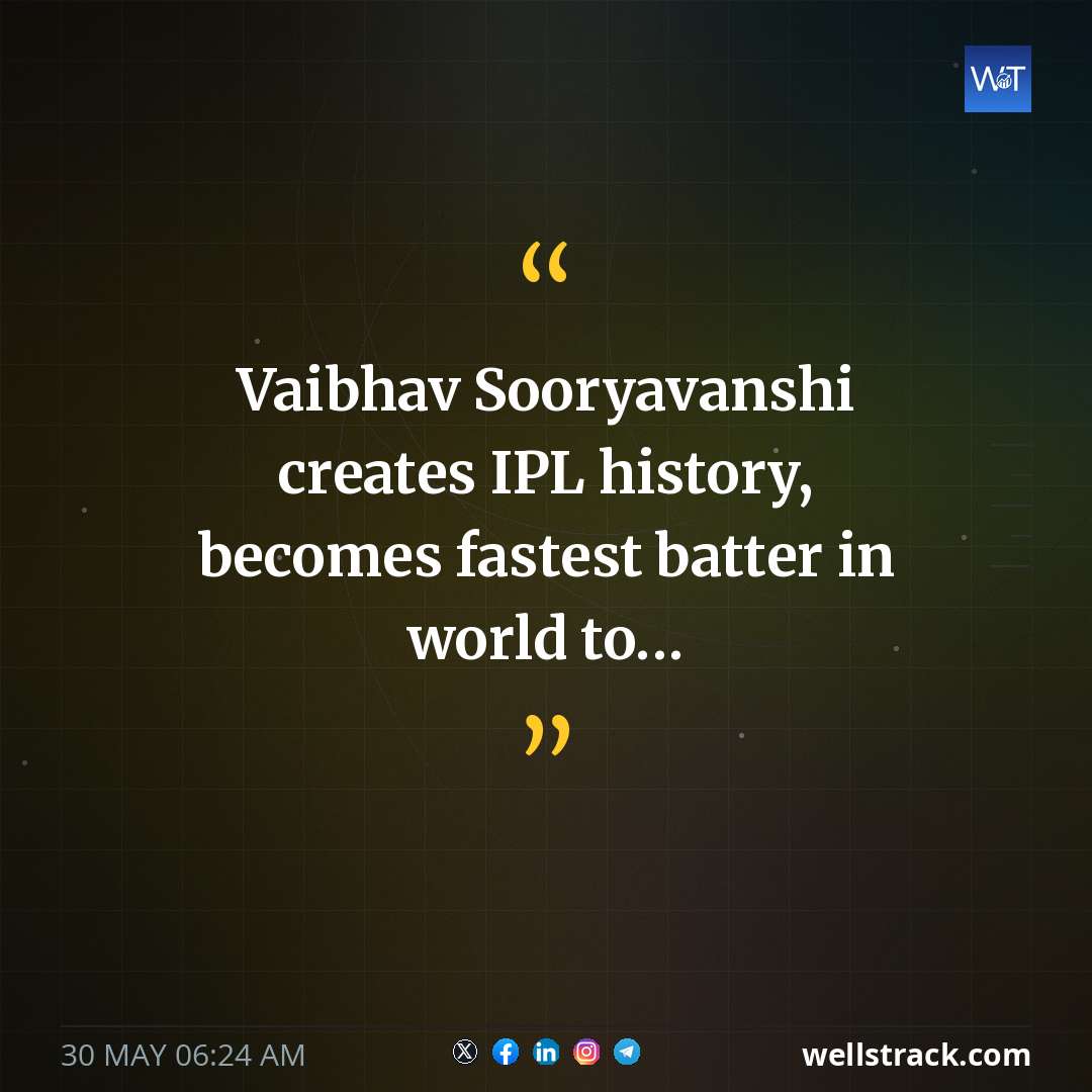 Vaibhav Sooryavanshi creates IPL history, becomes fastest batter in world to... — WellsTrack