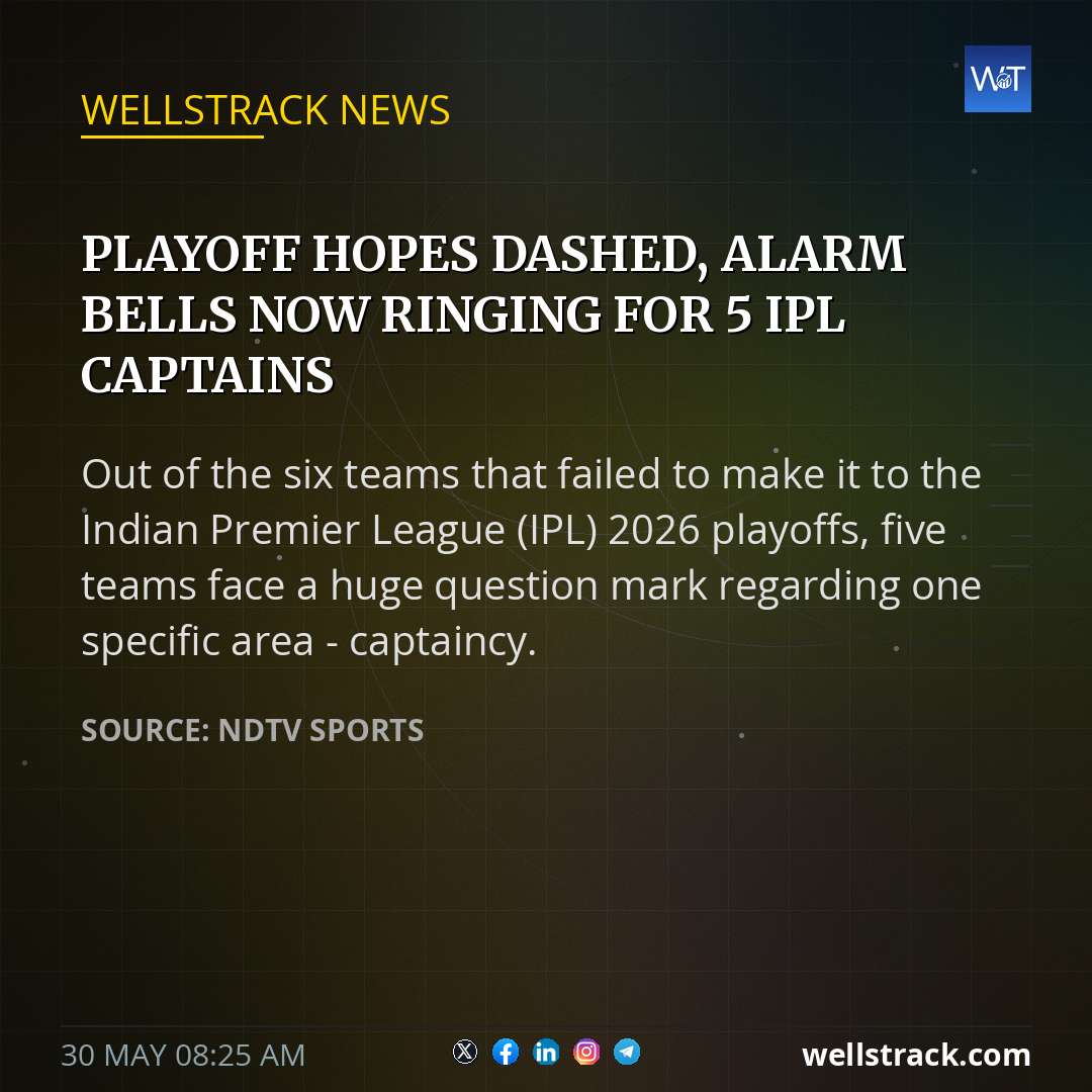 Playoff Hopes Dashed, Alarm Bells Now Ringing For 5 IPL Captains — WellsTrack