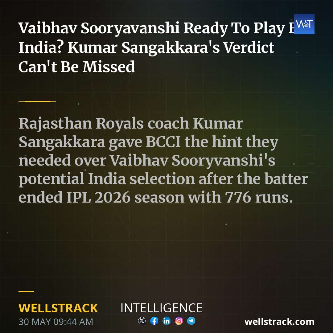 Vaibhav Sooryavanshi Ready To Play For India? Kumar Sangakkara's Verdict Can't Be Missed — WellsTrack