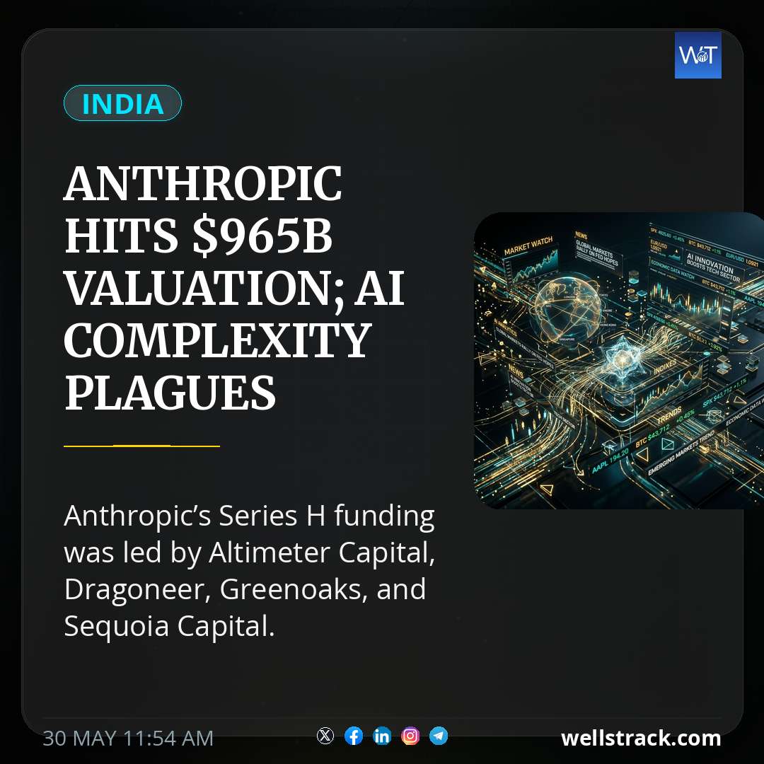 Anthropic hits $965B valuation; AI complexity plagues Indian companies — WellsTrack