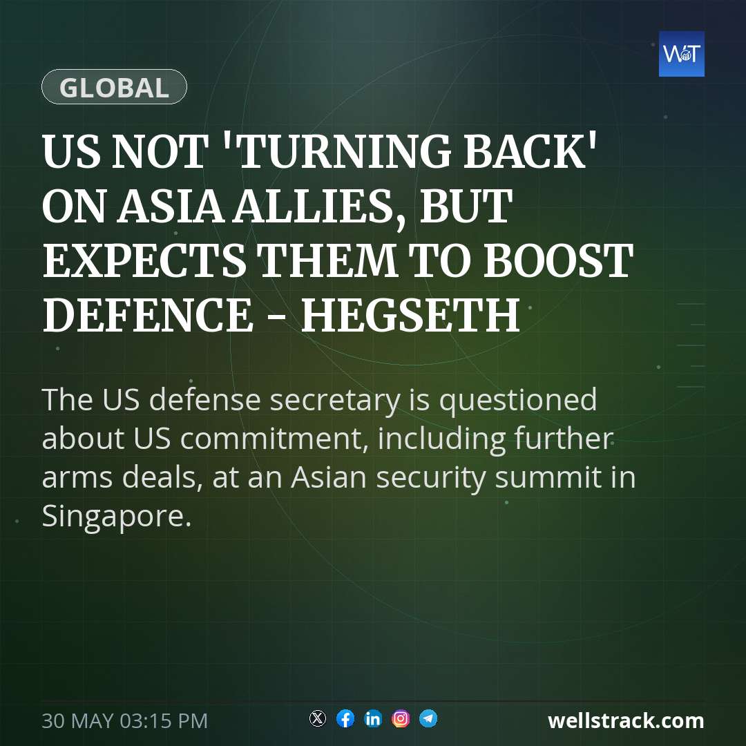 US not 'turning back' on Asia allies, but expects them to boost defence - Hegseth — WellsTrack