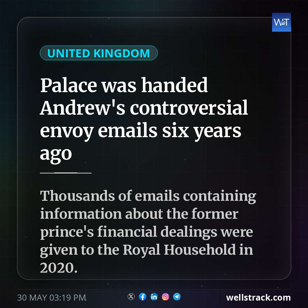 Palace was handed Andrew's controversial envoy emails six years ago — WellsTrack