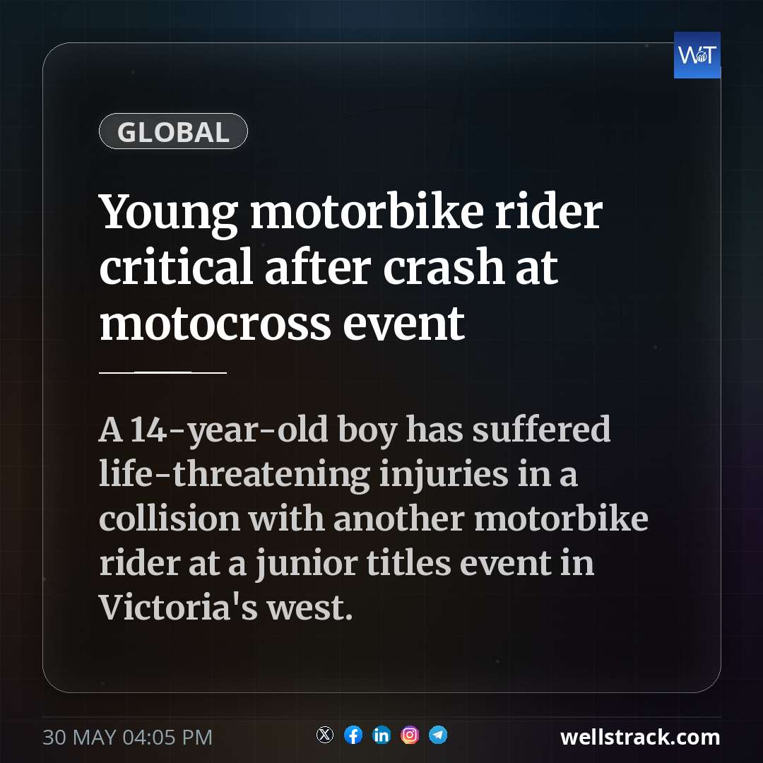 Young motorbike rider critical after crash at motocross event — WellsTrack