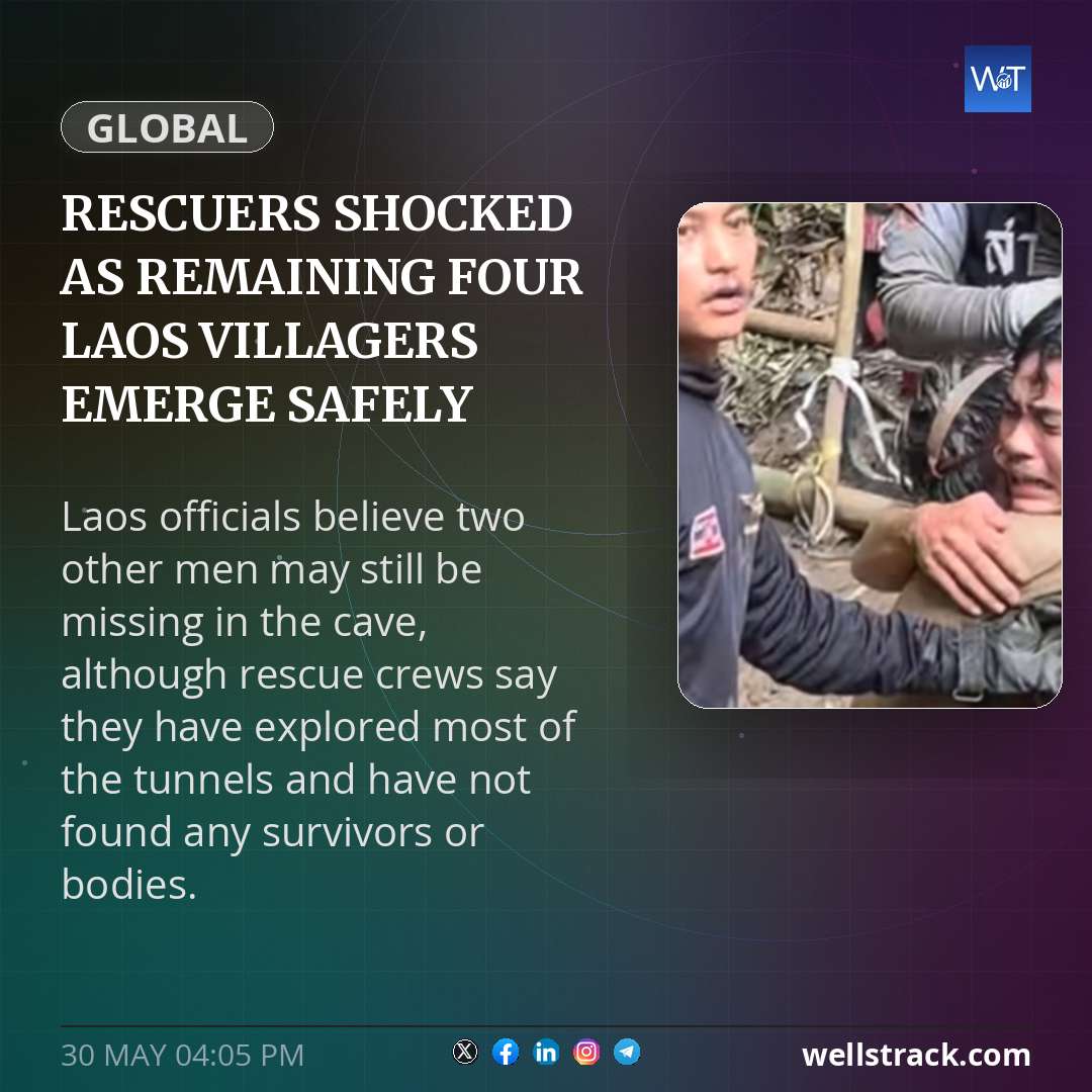 Rescuers shocked as remaining four Laos villagers emerge safely from cave — WellsTrack