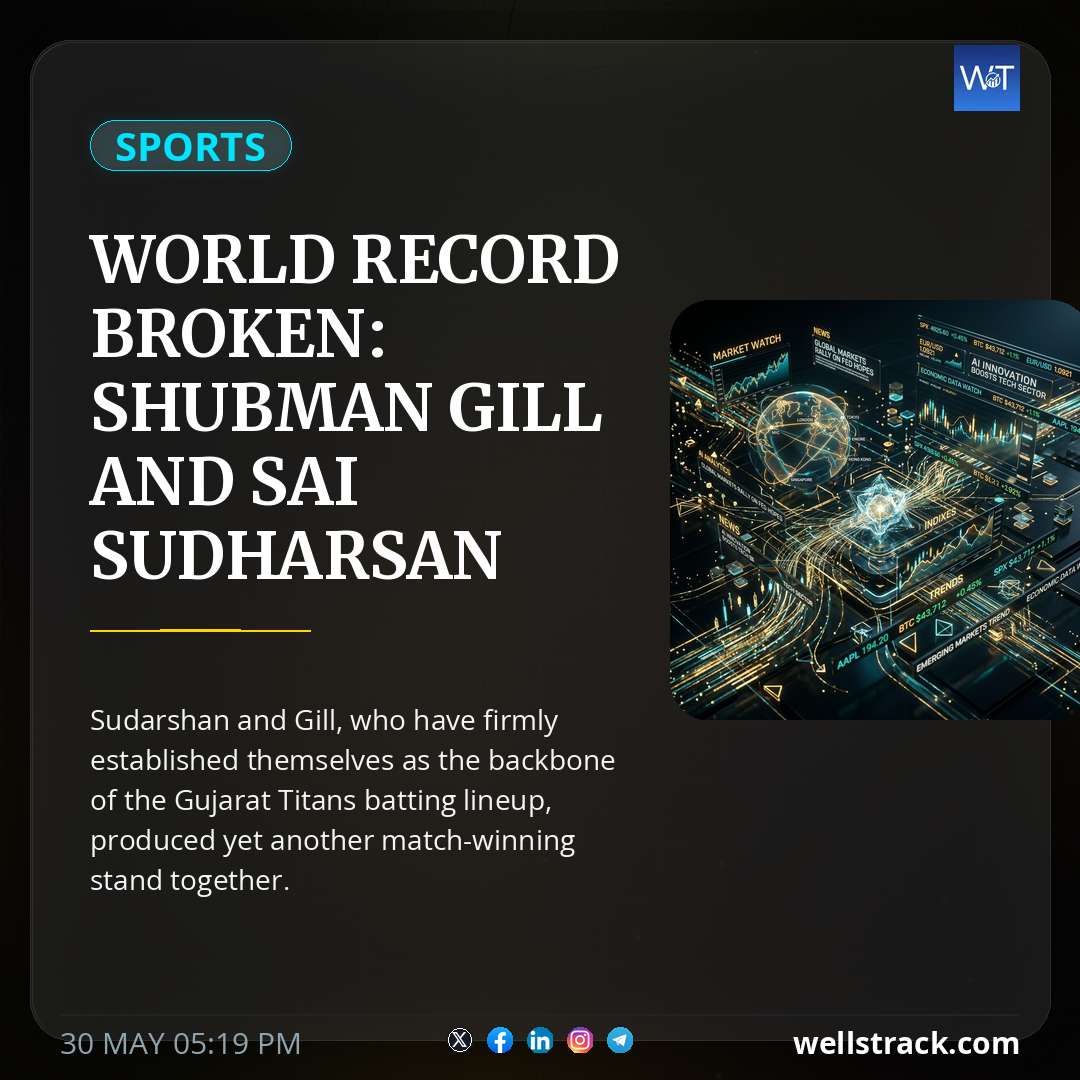 World record broken: Shubman Gill and Sai Sudharsan dethrone Gayle and Kohli to become greatest T20 pair of all time — WellsTrack