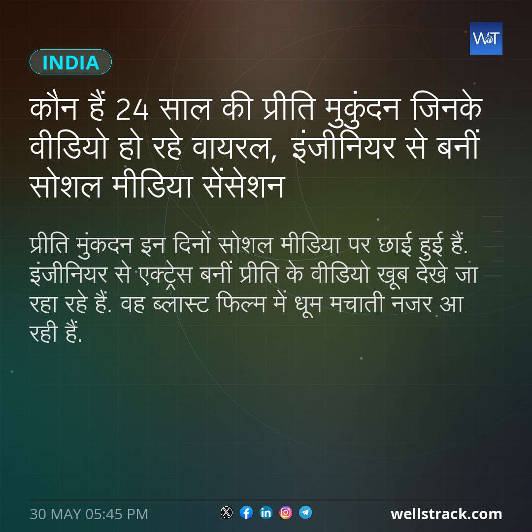 कौन हैं 24 साल की प्रीति मुकुंदन जिनके वीडियो हो रहे वायरल, इंजीनियर से बनीं सोशल मीडिया सेंसेशन — WellsTrack