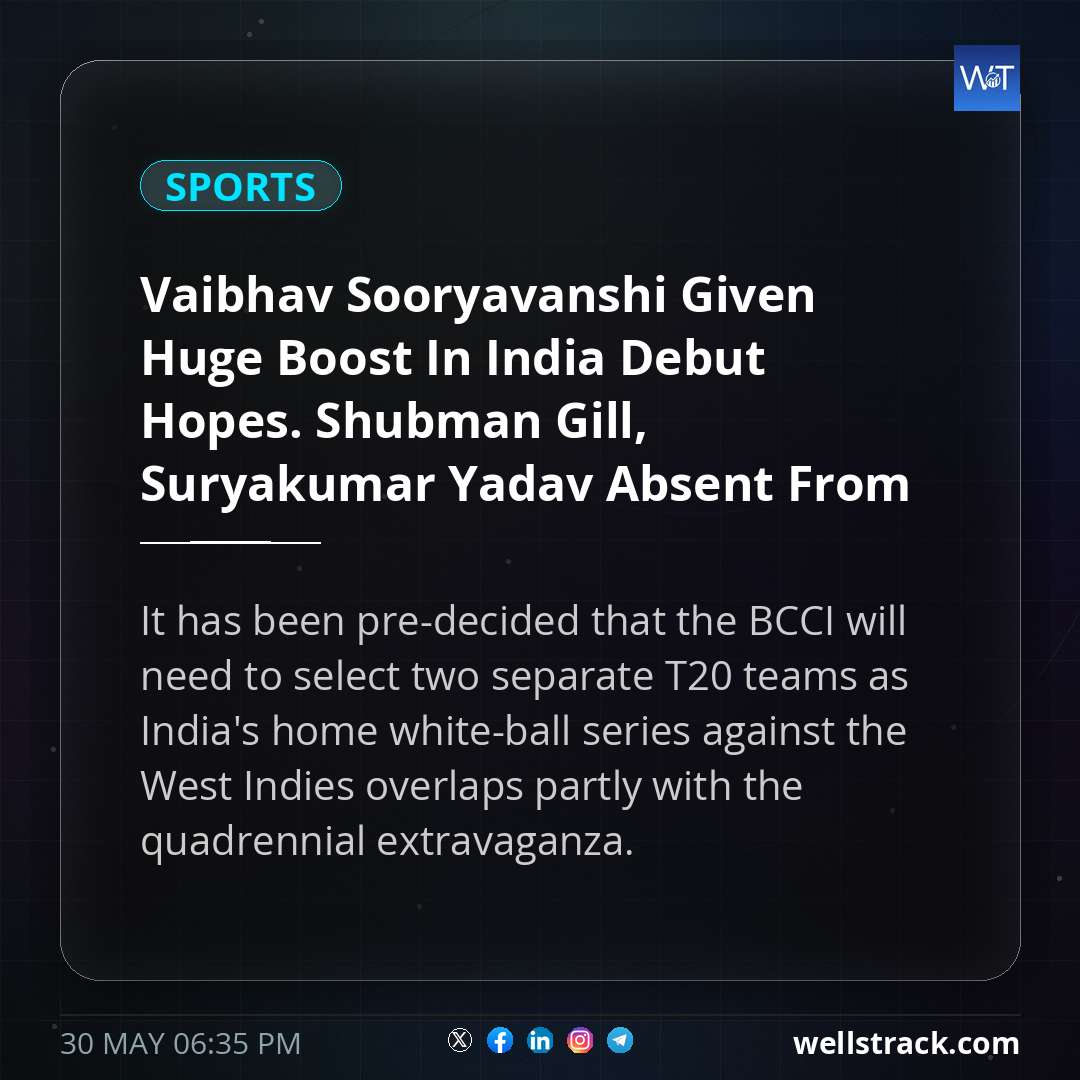 Vaibhav Sooryavanshi Given Huge Boost In India Debut Hopes. Shubman Gill, Suryakumar Yadav Absent From Asian Games Plan - Report — WellsTrack