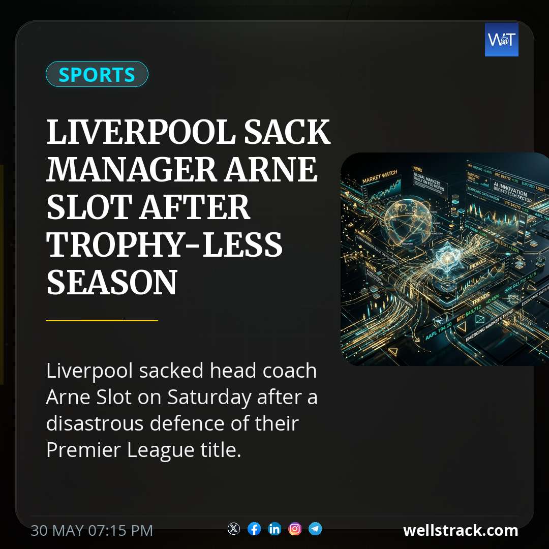 Liverpool Sack Manager Arne Slot After Trophy-Less Season — WellsTrack