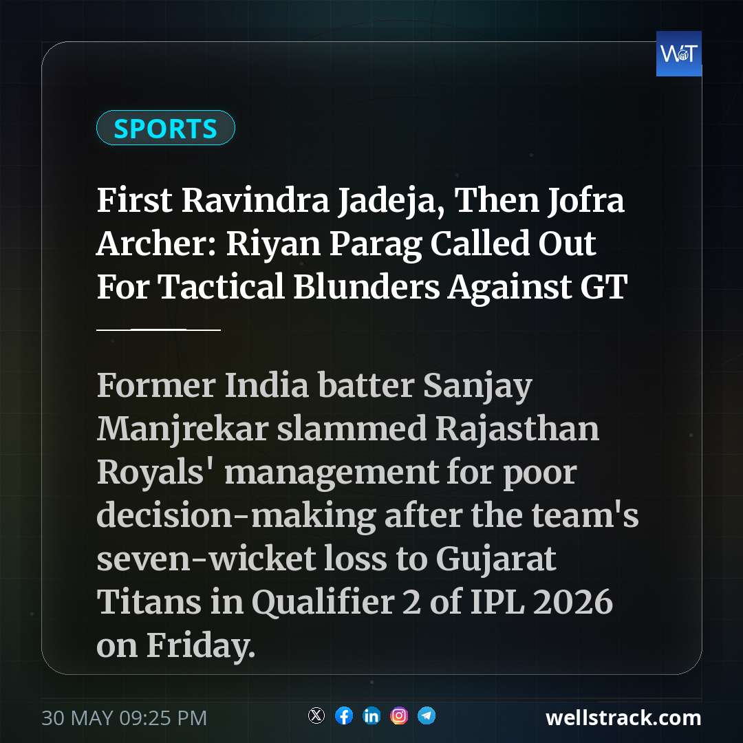 First Ravindra Jadeja, Then Jofra Archer: Riyan Parag Called Out For Tactical Blunders Against GT — WellsTrack