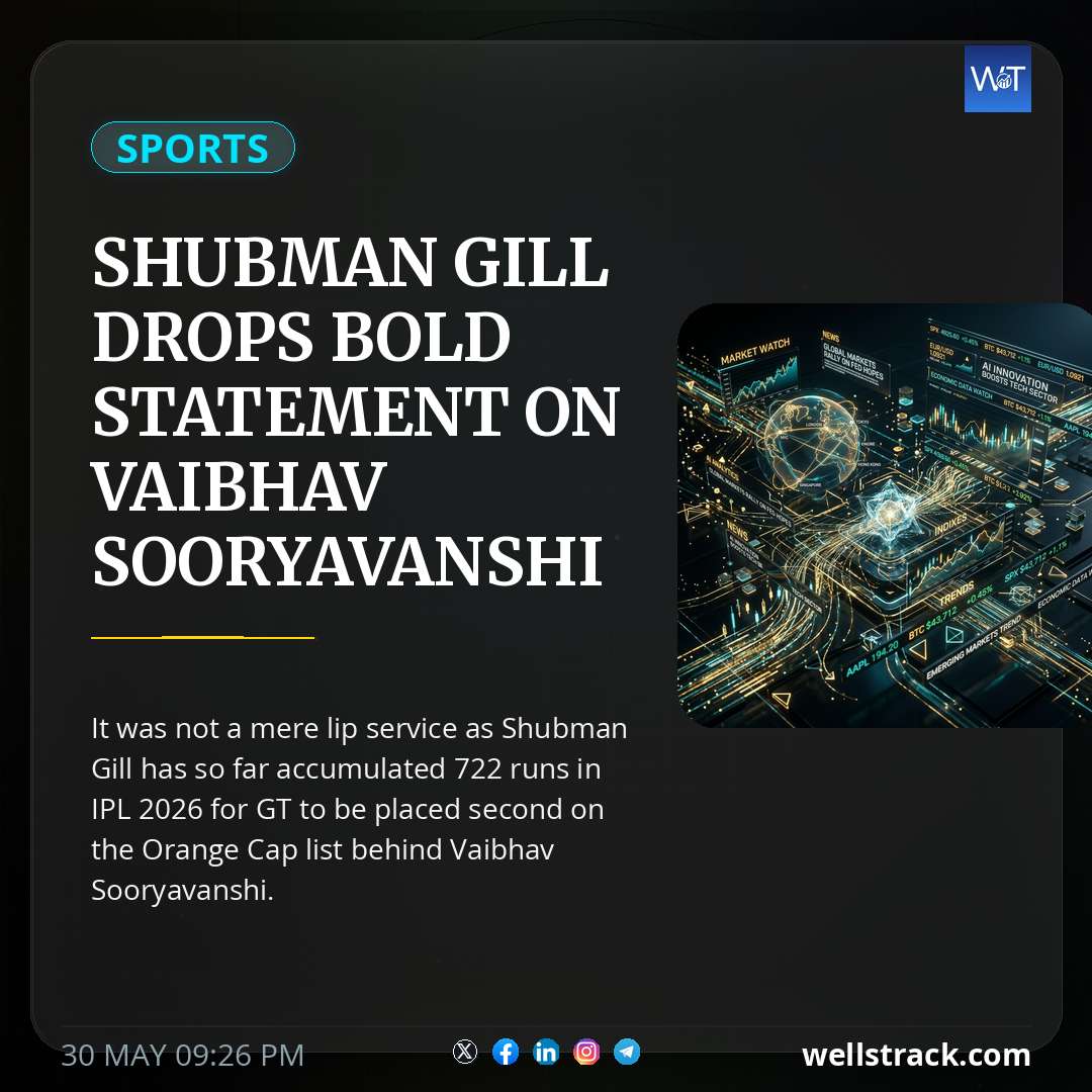 Shubman Gill Drops Bold Statement On Vaibhav Sooryavanshi Amid Orange Cap Race: "Going To Have Tough Time" — WellsTrack